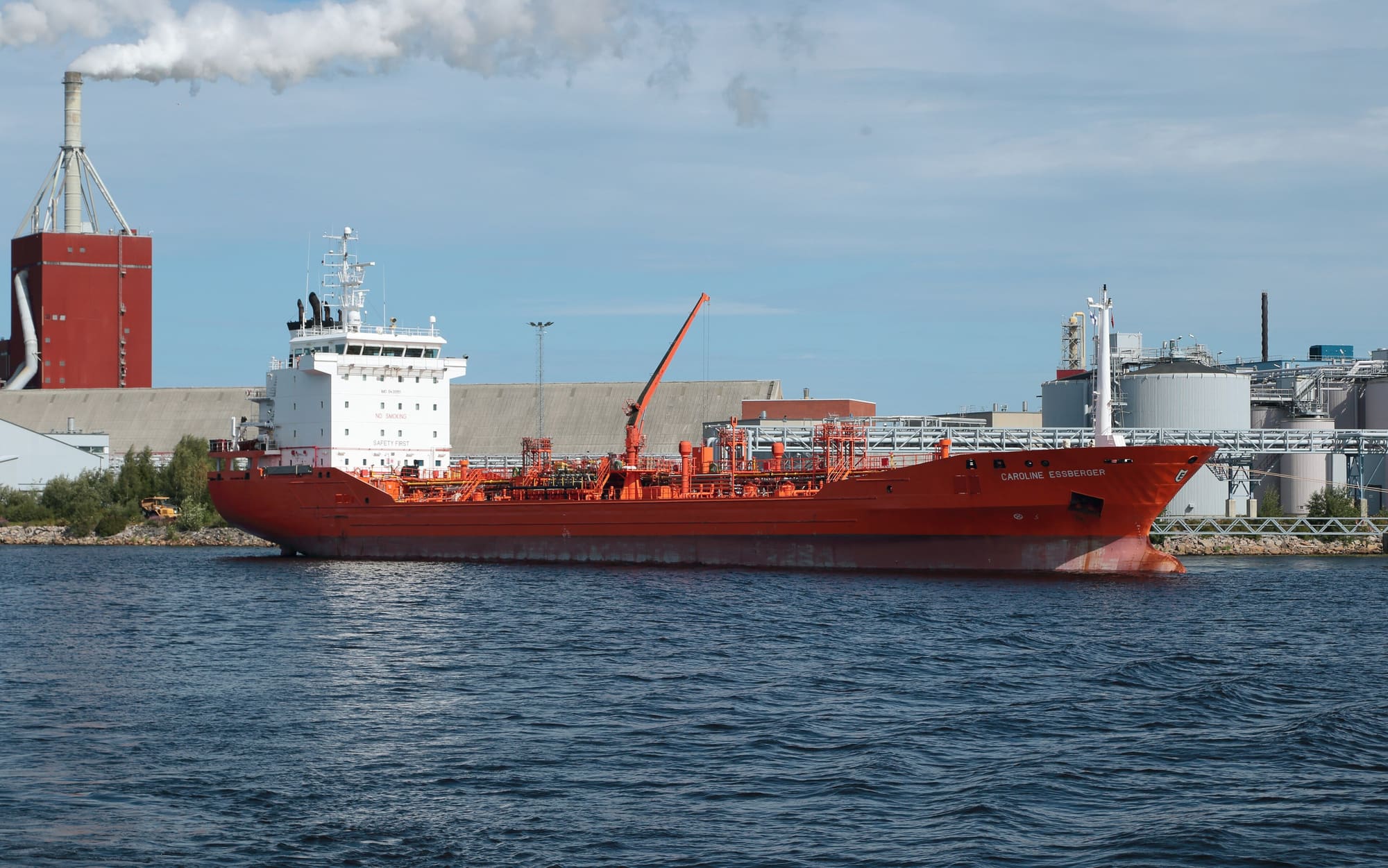Vessel alongside a berth in port